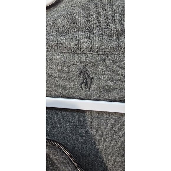 Polo Ralph Lauren Reversible 1/4 Zip Mens‎ Large Black/Grey Pullover Sweatshirt - Picture 2 of 6